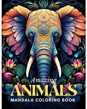 Amazing Animals Mandala Coloring Book