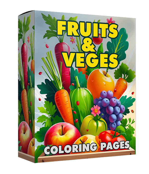 Páginas de color de frutas y verduras (Printable)