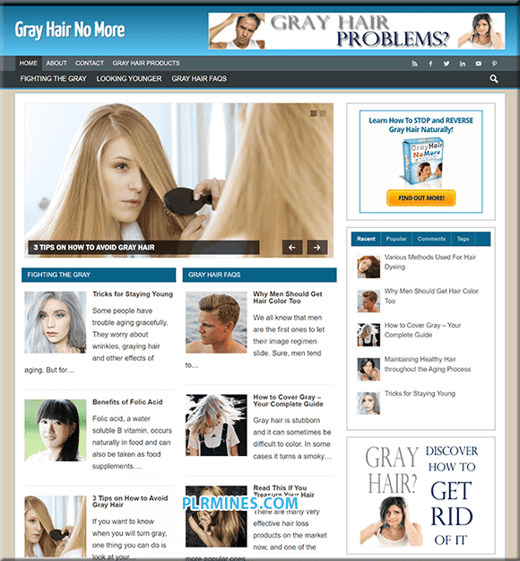 Sitio Web WP Gray Hair No More