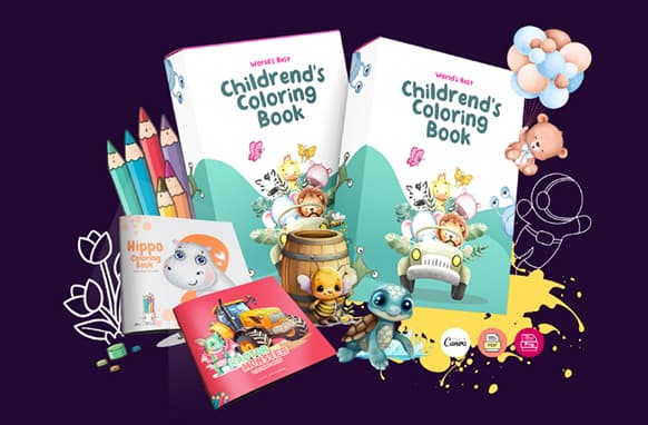 42 niños para colorear libro Bundle