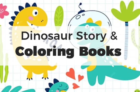 Dinosaur Historia y Libros para colorear