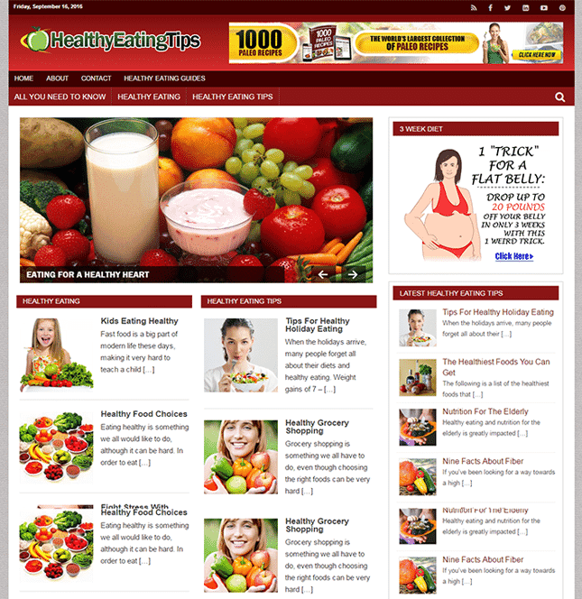 Comida saludable PLR Blog
