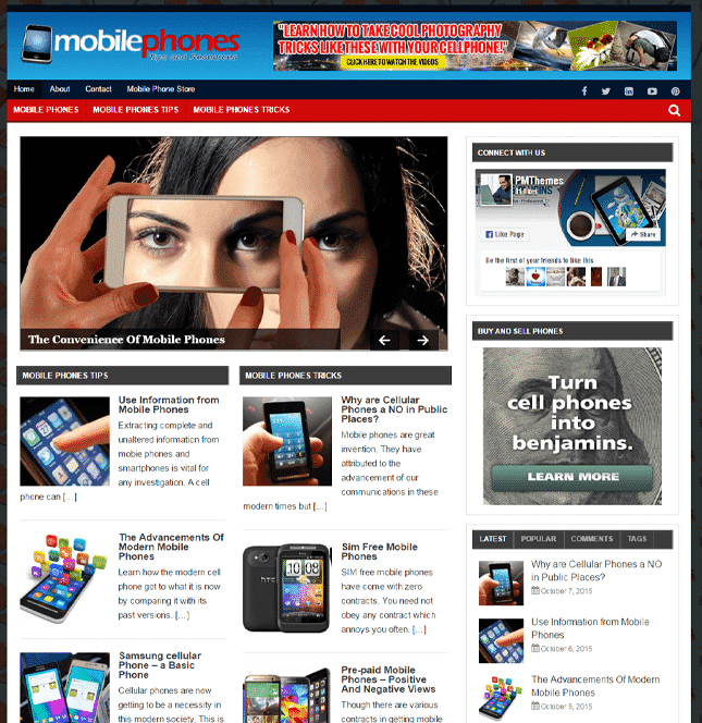Teléfonos móviles Blog PLR