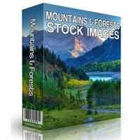 Montañas y bosques Stock de Imágenes