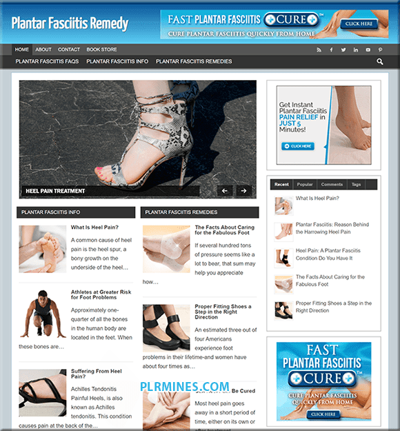 Plantar Fasciitis WordPress sitio web