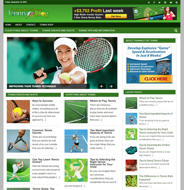 Jugar Tennis PLR Blog