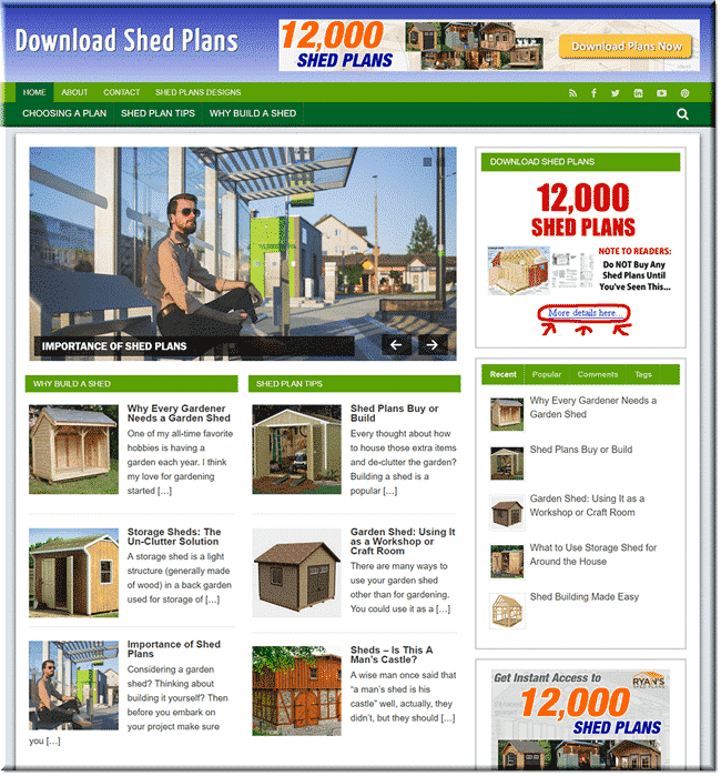 Planes de Shed Listos Sitio WP