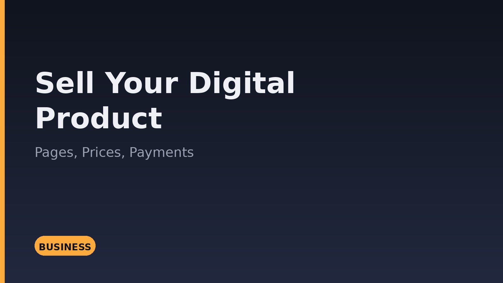Vende tu producto digital: páginas, precios y pagos